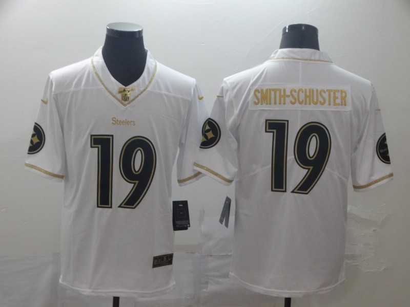Nike Steelers 19 JuJu Smith-Schuster White Gold Vapor Untouchable Limited Jersey,We sell and wholesale Nike Steelers 19 JuJu Smith-Schuster White Gold Vapor Untouchable Limited Jersey on line form chian!
